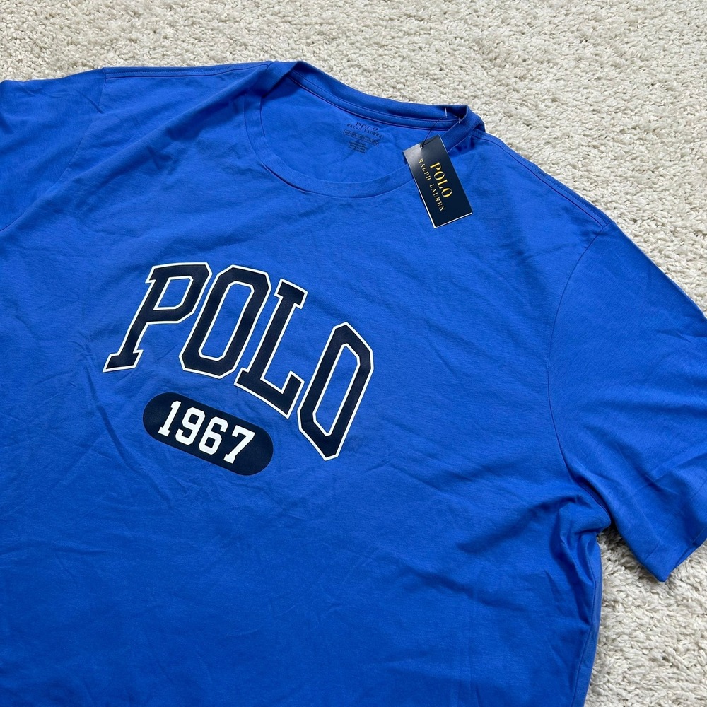 Polo Ralph Lauren T-Shirt 3XB Big Blue 1967 Graphic Short Sleeve Crewneck New